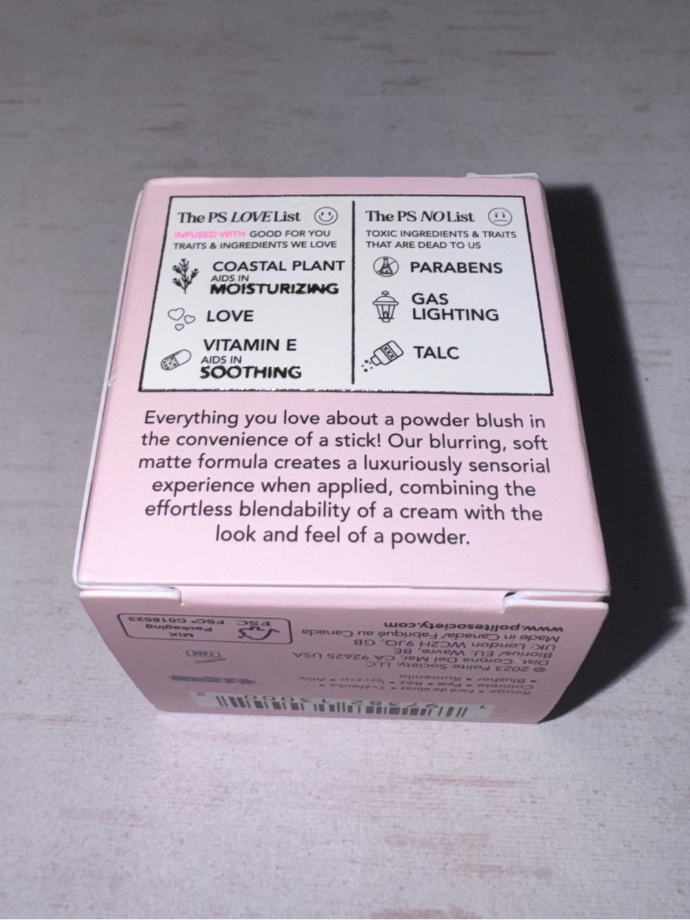 Polite Society Polite Pops Powder Blush Stick in London True Pink BNIB - Picture 9 of 12